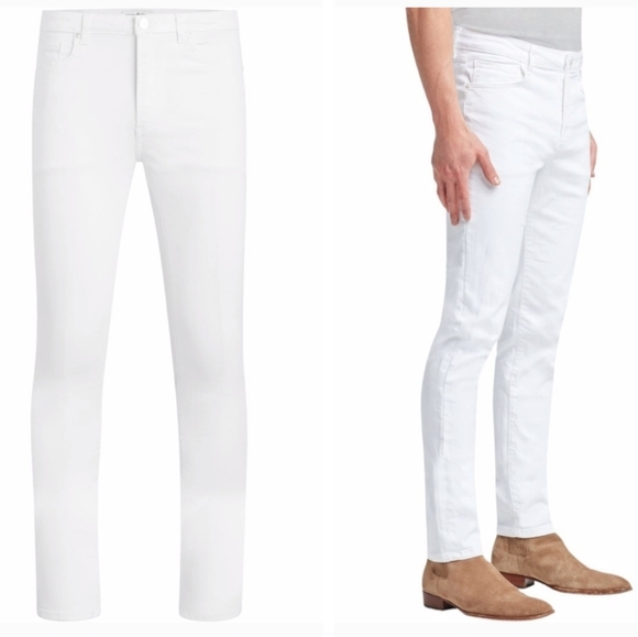 𝅺MONFRERE Brando Blanc Slim Optic White Jean In Exclusive Japanese Denim - Picture 10 of 10